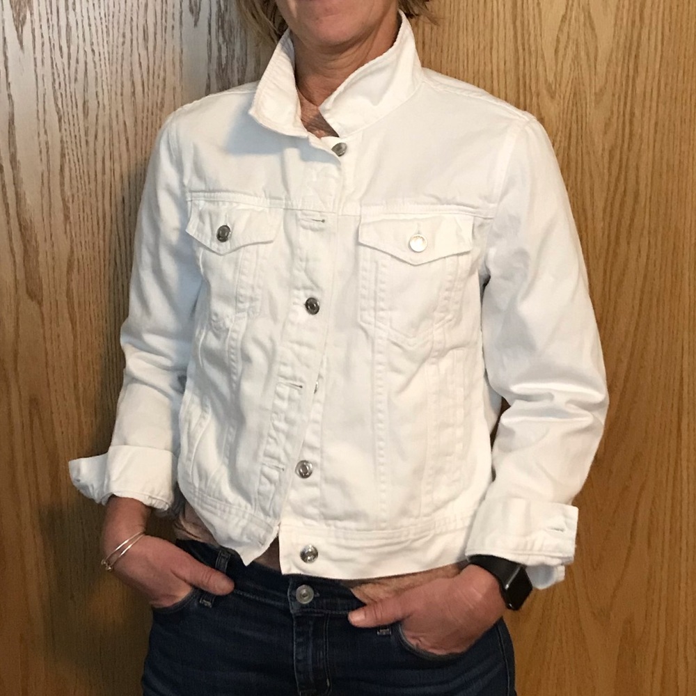 J. Crew Denim Jacket in White